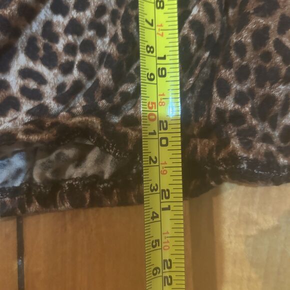 Michael Michael Kors Top Blouse Womens Size L Animal Print Bubble Hem Mob Wife - Picture 9 of 11